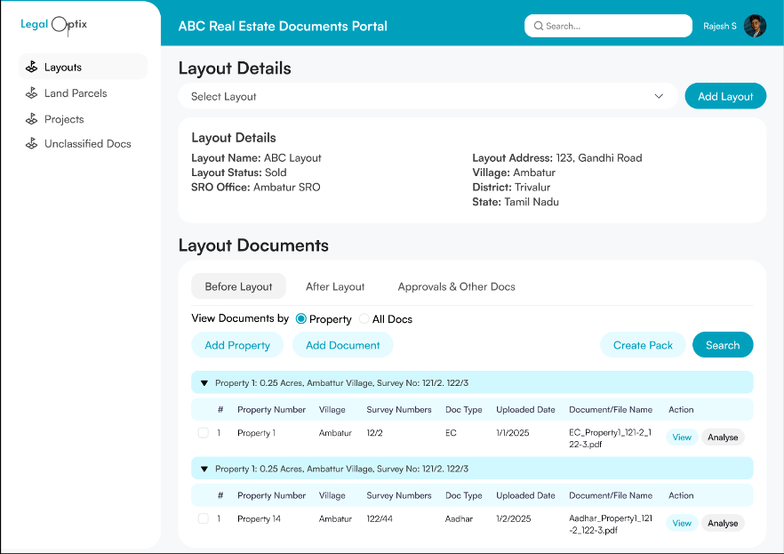 Real estate documents portal